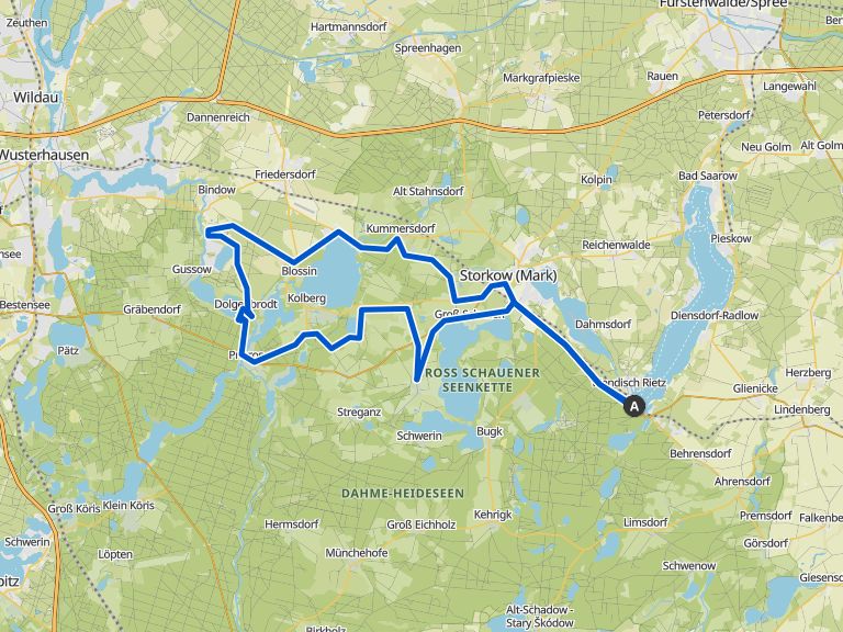 Dolgenbrodt, Fahrradbrücke – Treidelweg Loop from Wendisch-Rietz | bike